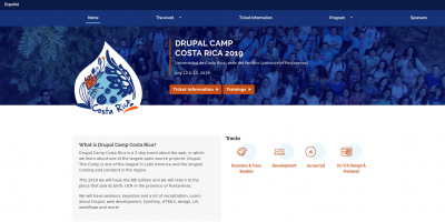 Screenshot of www.drupalcamp.cr